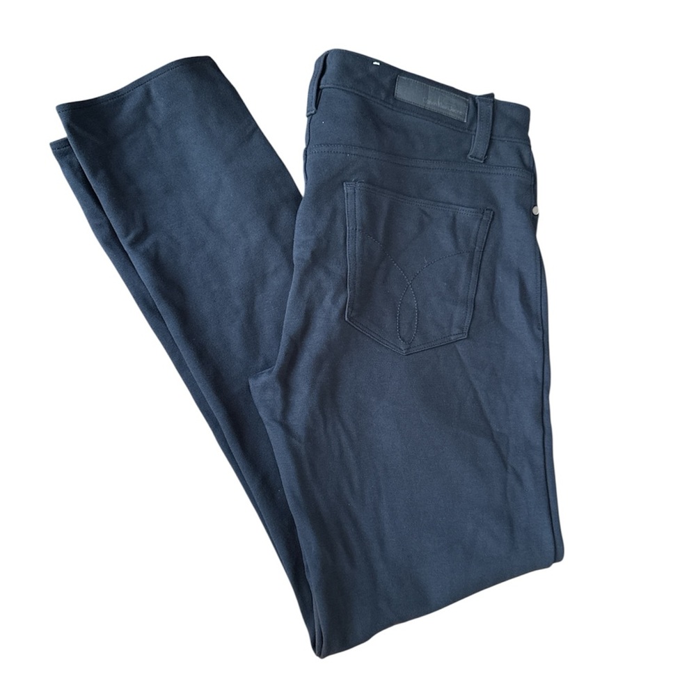 Calvin Klein Jeans Dark Blue Stretch Leggings Knit Jean Cut size 8
